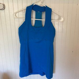 Lululemon Athletica Blue Scoop Neck T-Back Tank Top Size 6